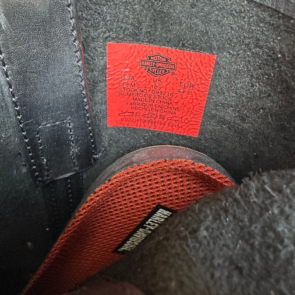 Harley-Davidson Darren eagle black boots damaged box perfect condition size 11.5 - Picture 3 of 7
